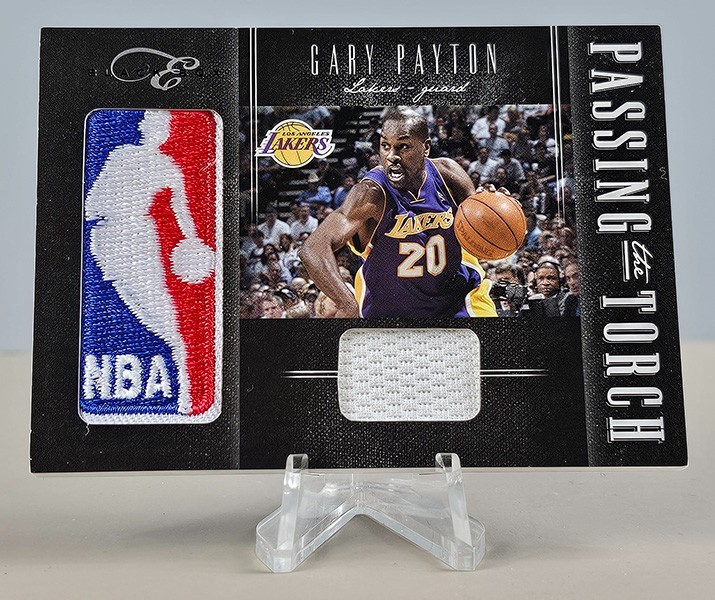 Gary Payton - Eric Gordon 2010/11 Elite Black Box Dual NBA LOGOMAN Patch #29/99