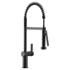 Pre Rinse Spring Kitchen Faucet PowerBoost Pro Matte Black Moen 7822BL