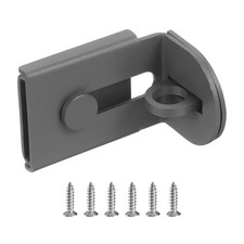 Sliding Door Lock, 2.39" Stainless Steel 90 Degree Door Hasp Latch, Gray