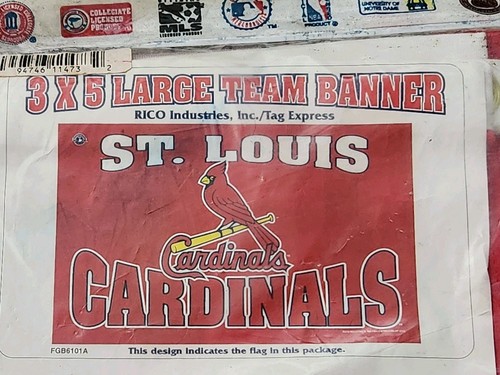 Flag Banner 3x5' St Louis Cardinals Vintage Sealed in package MLB 2000 ...