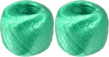 2-Rolls Polyester Nylon Plastic Rope Twine, 4cm Width 110M Length Green