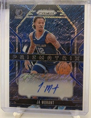 2024-25 Prizm Ja Morant Blue Shimmer FOTL Prizmatrix Auto /25 Grizzlies