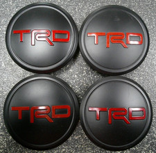 Toyota Trd Black Red Oem Center Cap 3.25 83mm 42603-yy460 Pt280-35240 Set4