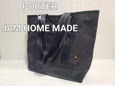 PORTER × JAM HOME MADE Tote Bag, Black, Logo Japan lmport