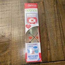 Dr Browns Bottle 8 oz Special Edition Loved Pacifier Natural Flow Level 1 Hearts