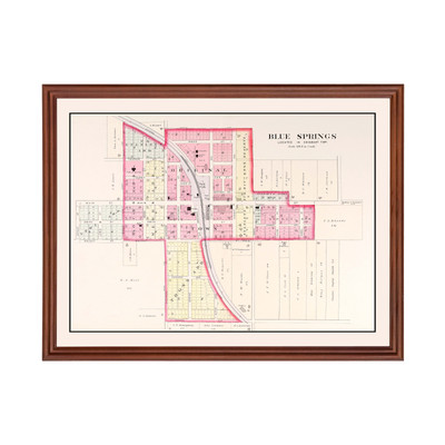 Old Map of Blue Springs, MO 1904 - Vintage Blue Springs Miss