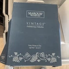 4 WATERFORD VINTAGE Marquis Light Red Stemless Wine Glass Crystal 4.5" X 3" New