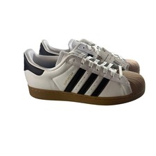 Adidas Superstar ADV Parte Superior Baja Suela de Goma Blanco Negro Hombre Tenis Talla 9 NUEVO