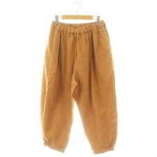 Nest Robe 24AW Brushed Hem Side Elastic Pants Balloon Linen F Camel ES Used 8292