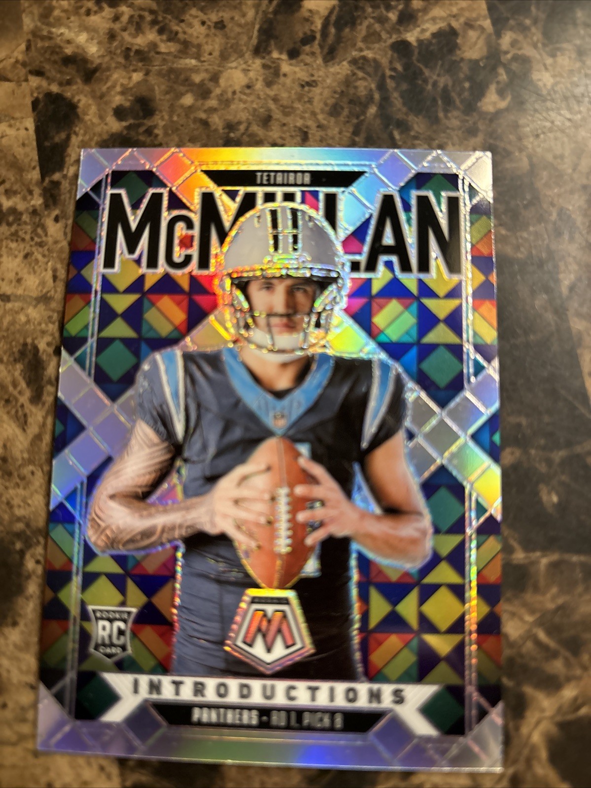 2025 Panini FOTL   Mosaic Tetairoa McMillan Introductions Rookie Card