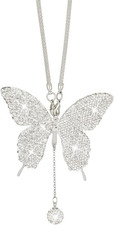 Bling Butterfly Diamond Car Accessories - Crystal Rear View Mirror Charms for Wo