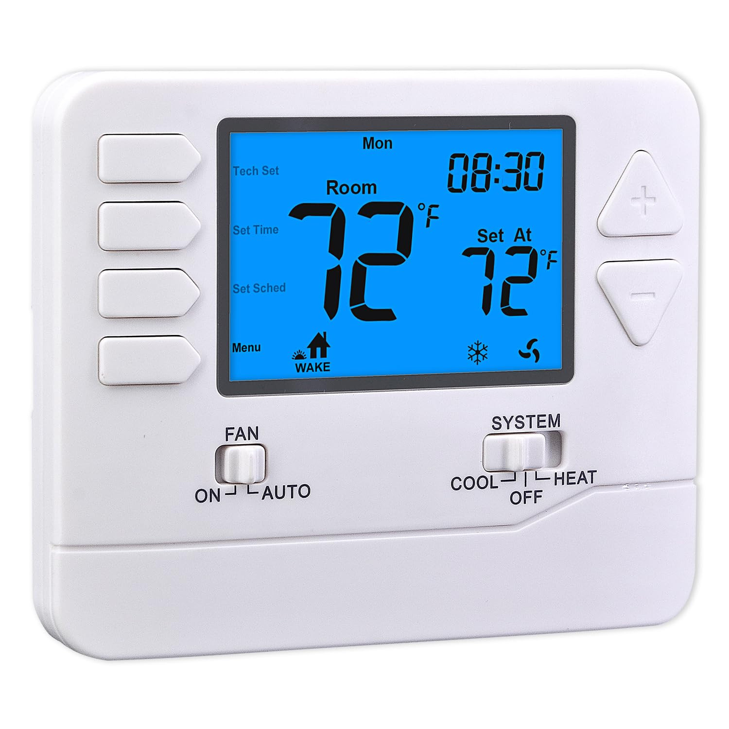 5-1-1 Day Programmable Thermostats for Home 1 Heat/ 1 Cool Conventional Singl...