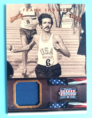 2012 PANINI AMERICANA FRANK SHORTER #89 BRONZE PROOF RELIC #02/99 GOLD MEDAL
