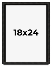 18x24 Shadow Box Black Rustic Barnwood Display Frame  | 1.125 Inch Deep | 0.875