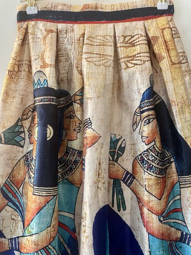 Retro 50s Style Egyptian Graphic Print Skirt - Size 8/10 - Picture 4 of 10