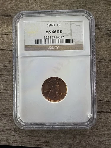 1940 Lincoln Cent NGC MS 66 RD
