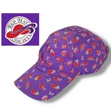 Red Hat Society Baseball Cap Adjustable Purple Red Hat Print Adult OS