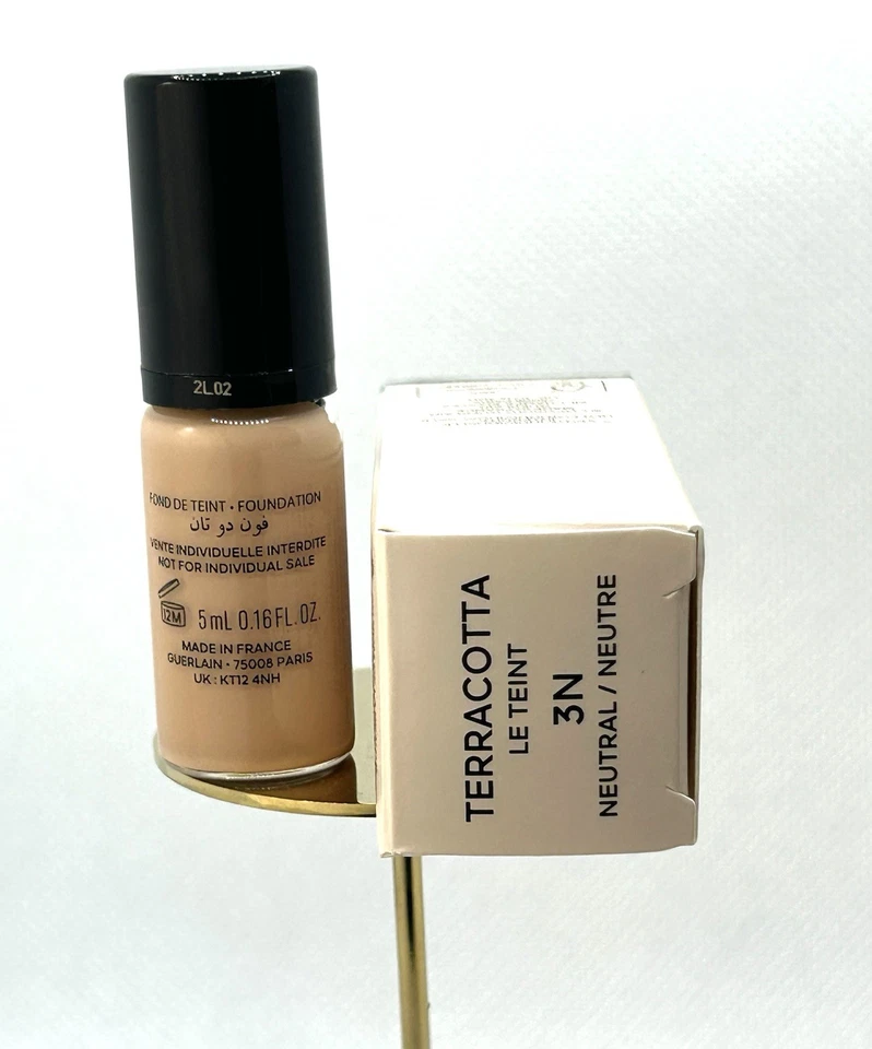 Guerlain Terracotta Le Teint Foundation 3N Mini  Neutral 5 ml Trial Size 24 HR - Image 4 of 4