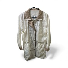 Vintage Innovations by Izzi Windbreaker Women s S White 90s Lightweight Nylon