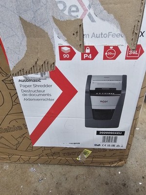 Rexel Optimum AutoFeed+ 90X Aktenvernichter 90 Blatt Mikroschnitt 4 x 28 mm P...