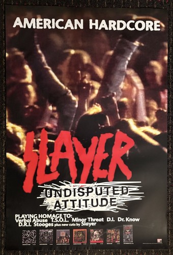 SLAYER Undisputed Attitude 24x36 record store promo poster THRASH METAL 1996 - Picture 7 of 7