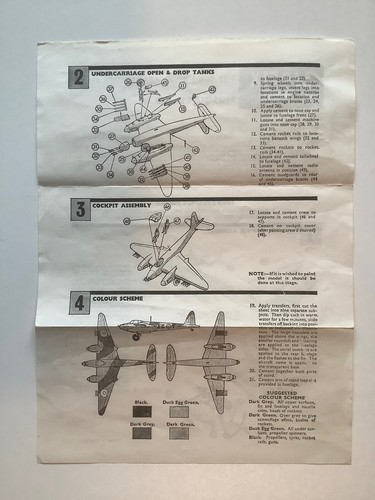Airfix Modellbausatz - Aufbauanleitung - Mosquito FB VI - Bild 2 von 2