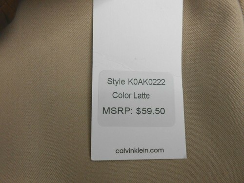 Women Calvin Klein Straight Leg Stretch Pants Cargo Latte MSRP $59 (M6-M9) - Picture 7 of 12
