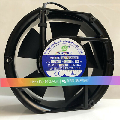 1pcs TOPCOL GL17251HB3 380V 0.23A 17251 cabinet cooling fan