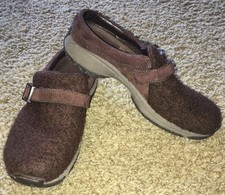 MERRELL ENCORE GROOVE Mules Moc Slides WOOL/LEATHER UPPERS, Coffee Bean Sz 6.5