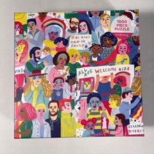 NEW - ALL ARE WELCOME HERE 1000 Piece Puzzle  Mudpuppy