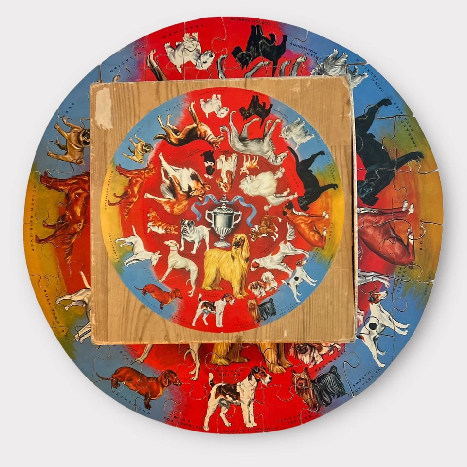 Rompecabezas de madera Springbok 1966 de colección edición de estante completo 60 piezas RARO Foto 2 de 4