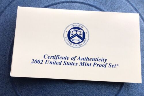2002-S Proof Set United States US Mint Original Government Packaging Box & COA - Picture 2 of 6