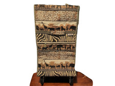 JADE Tapestry Safari Collapsible Foldable Shopping Travel Bag Cart with Wheels