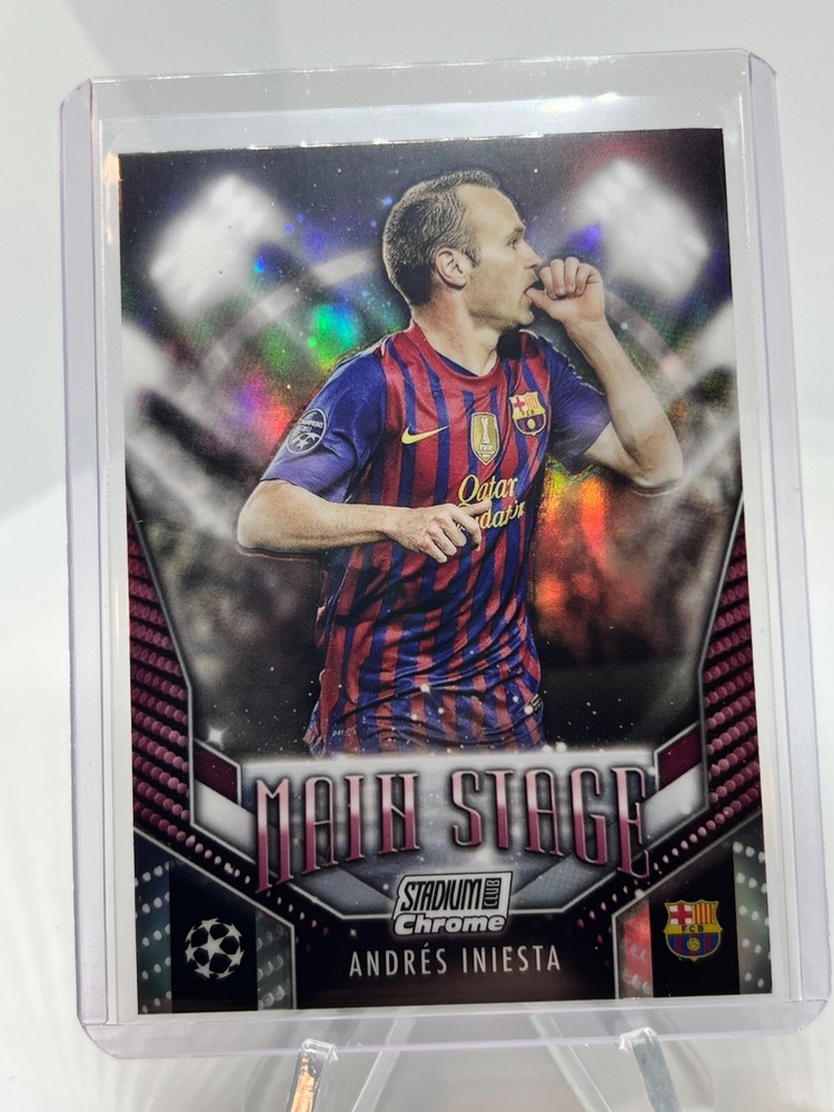 2023-24 Topps Stadium Club Chrome Andres Iniesta Main Stage MS-AI Football Card