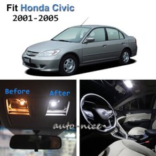 8x Xenon White Led Interior Lights Kit For 2001-2005 Honda Civic Coupe Sedan