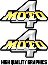 88 - 91 Yamaha Moto 4 Stickers Champ Yellow Decals Yfm100 Quad Moto-4