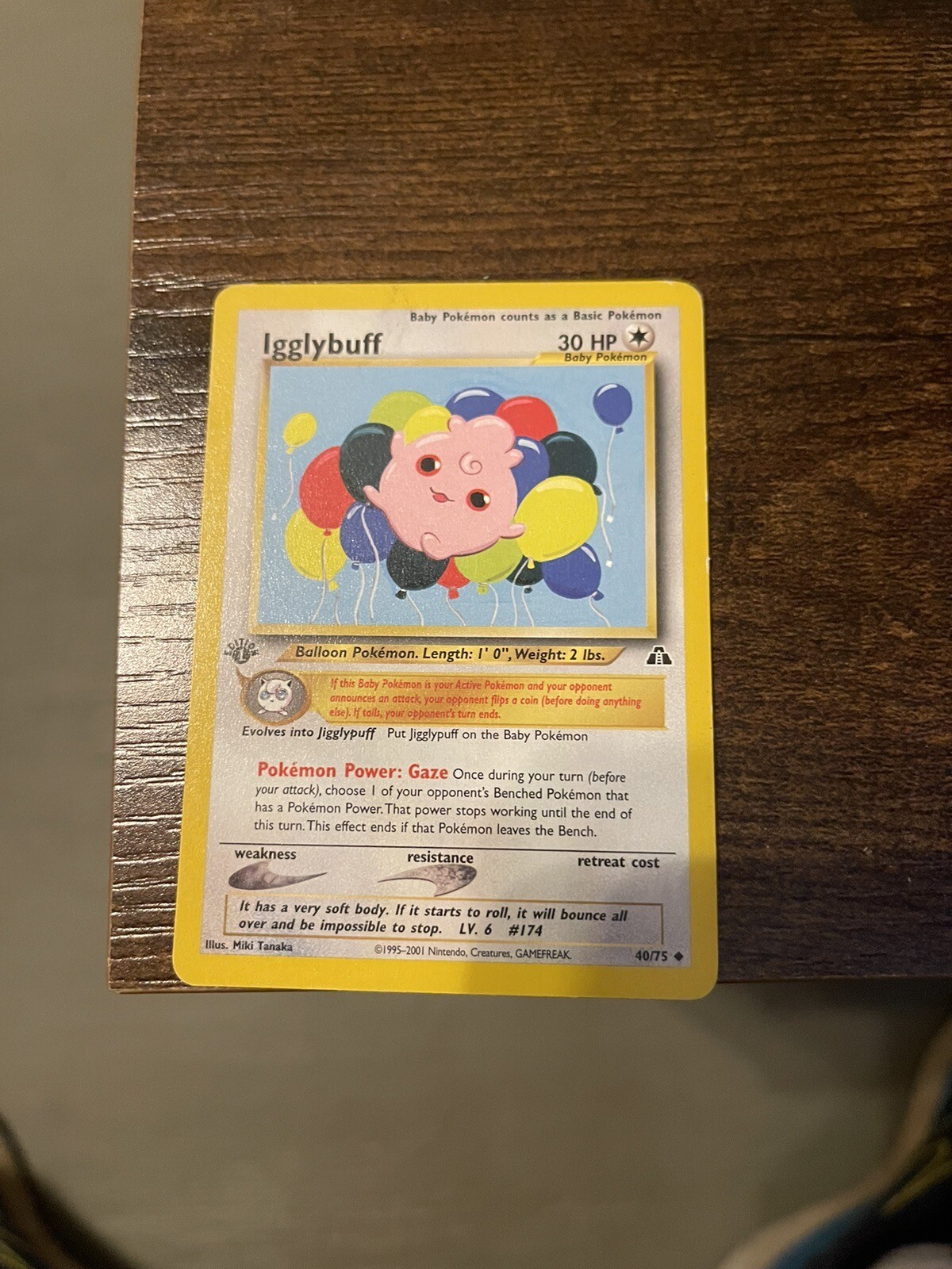 IGGLYBUFF - 1st Edition Neo Discovery - 40/75 - Uncommon - Pokemon Card - NM