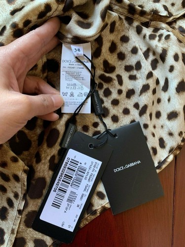 DOLCE & GABBANA Leopard-print silk shirt size 38 $1500 - Picture 3 of 10