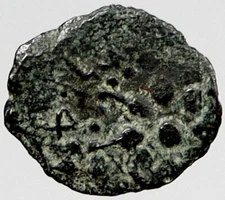 80BC Ancient Biblical Widow's Mite ALEXANDER JANNAEUS Coin HENDIN 1152 i120879