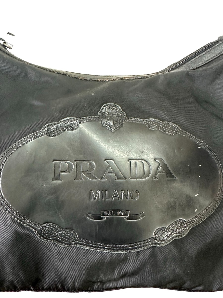 Auth Prada Black Nylon Hobo Bag | eBay