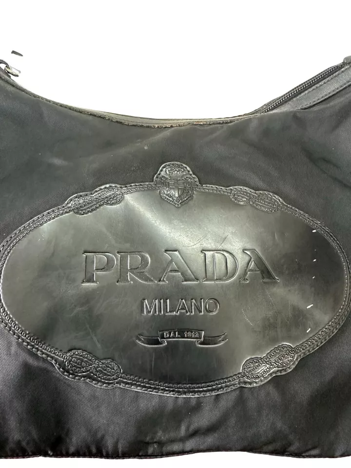 Auténtico bolso hobo de nailon negro Prada Foto 3 de 4