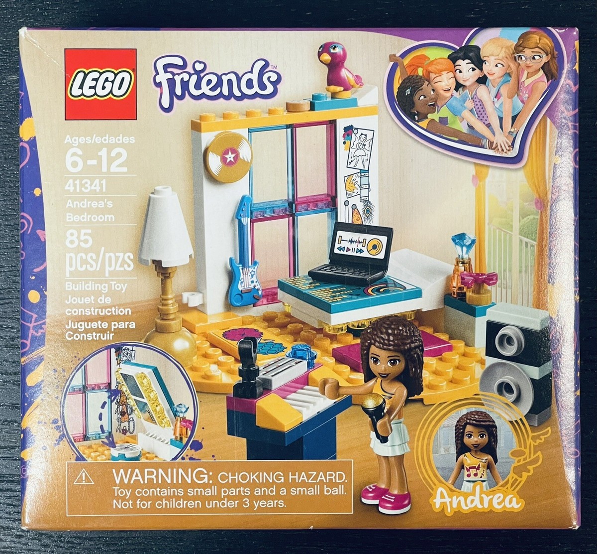 RETIRED NEW IN BOX LEGO FRIENDS: Andrea's Bedroom (41341