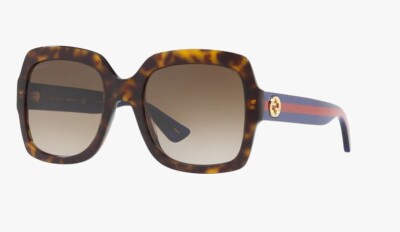 Gucci GG0036SN Havana Wide High Bridge Fit Rectangle  display picture 1