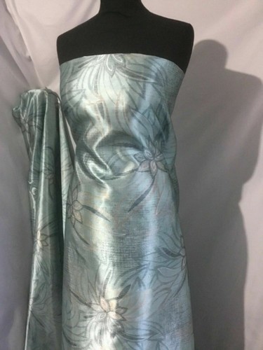 NUEVO Diseñador Multicolor Sedoso Suave Satén Floral Estampado Tejido 58'' 148 cm - Imagen 9 de 11