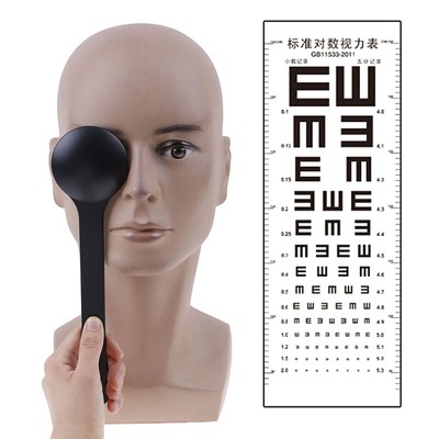 Eye Occluder Handheld Plastic Block Plate Optometry Tool for Eyesight R-YH