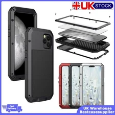 For iPhone 11 11 Pro Max Gorilla Glass Aluminum 360 Case Metal Shockproof Case