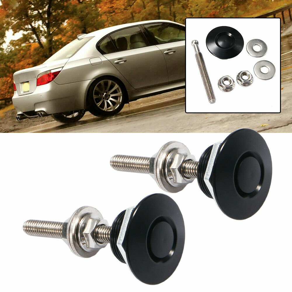 Image 71 - 2X Push Button Quick Release Hood Bonnet Pins Lock Clip Car Bumper Latch Kit