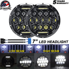 Pair 7 Inch Led Headlight Round Hilo Sealed Beam For Chevy Pickup Truck 3100 Pair 7 Inch Led Headlight Round Hilo Sealed Beam For Chevy Pickup Truck 3100
