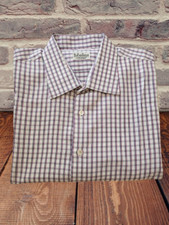 MOHAN CUSTOM TAILORS MEN'S LONG SLEEVE DRESS SHIRT - SIZE 17 1/2