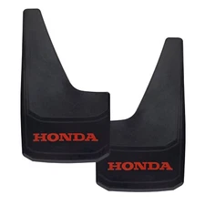 Universal Mud Flaps FITS HONDA Style Splash Guards With RED Letters 2PCS NEW